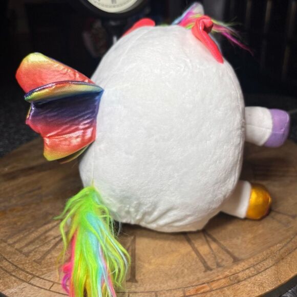 Rainbocorns White Pink Zuru Plush Stuffed Unicorn Rainbow Heart Wings Horseshoes - Picture 5 of 7